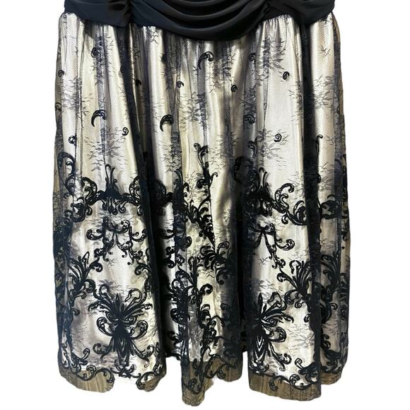 Dress Barn Illusion Soutache Lace Trim Party Evening Cocktail Dress Size 24 - Picture 6 of 11